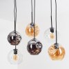 Ripoll Suspension, Boule lumineuse, Suspension Ambre, Clair, Fumé, 6 lumières