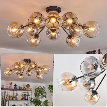 Ripoll Plafonnier, Boule lumineuse Ambre, Clair, Fumé, 10 lumières Ripoll Plafonnier, Boule lumineuse Ambre, Clair, Fumé, 10 lumières
