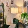 Bassagoda Lampadaire Nickel mat, Noir, 1 lumière