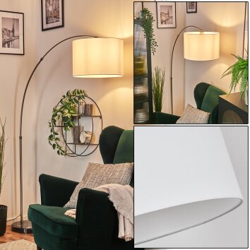 Bassagoda Lampadaire Nickel mat, Noir, 1 lumière Bassagoda Lampadaire Nickel mat, Noir, 1 lumière
