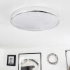 Plafonnier Makak LED Chrome, Blanc, 1 lumière