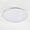 Plafonnier Makak LED Chrome, Blanc, 1 lumière