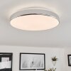 Plafonnier Makak LED Chrome, Blanc, 1 lumière