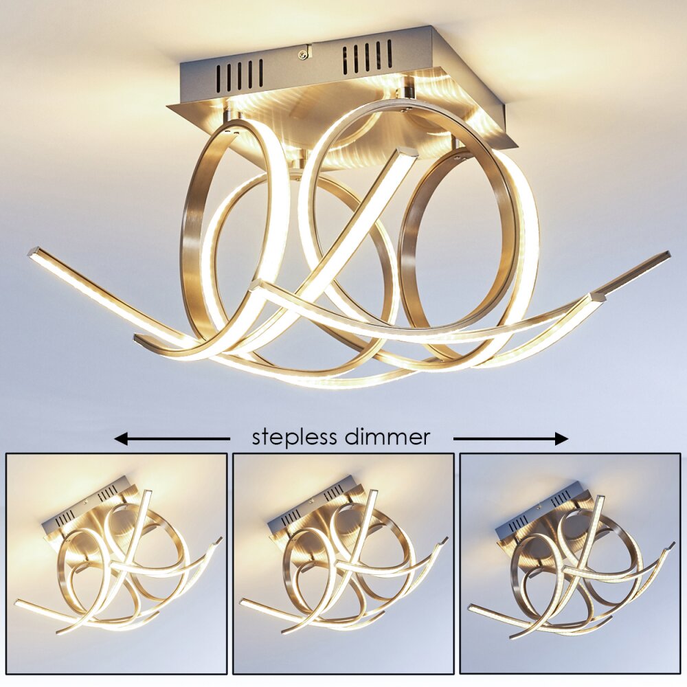 Plafonnier Felin LED Nickel mat, 1 lumière main product photo