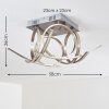 Plafonnier Felin LED Nickel mat, 1 lumière