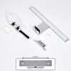 lampe miroir Morges LED Chrome, Blanc, 1 lumière