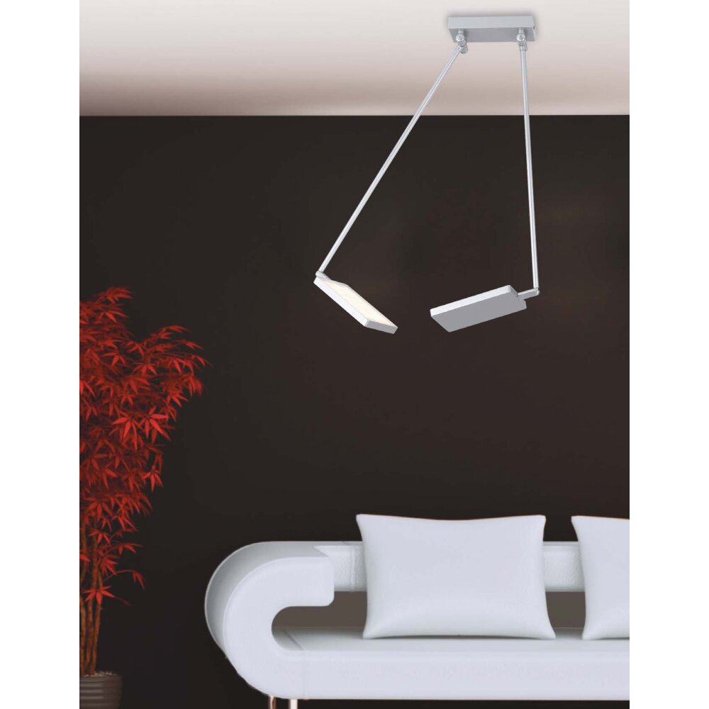 Plafonnier Luce-Design Book LED Argenté, 2 lumières main product photo