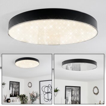 Plafonnier  Mentque LED Noir, 1 lumière