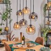 Ripoll Suspension, Boule lumineuse, Suspension Ambre, Clair, Fumé, 6 lumières