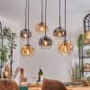 Ripoll Suspension, Boule lumineuse, Suspension Ambre, Clair, Fumé, 6 lumières