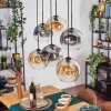 Ripoll Suspension, Boule lumineuse, Suspension Ambre, Clair, Fumé, 6 lumières