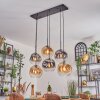 Ripoll Suspension, Boule lumineuse, Suspension Ambre, Clair, Fumé, 6 lumières