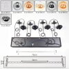 Gastor Suspension, Boule lumineuse, Suspension Ambre, Chrome, Clair, Fumé, 8 lumières