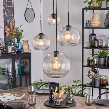 Koyoto Suspension, Boule lumineuse, Suspension grappe Clair, 4 lumières