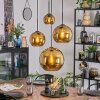 Koyoto Suspension, Boule lumineuse, Suspension grappe Or, 4 lumières