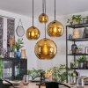Koyoto Suspension, Boule lumineuse, Suspension grappe Or, 4 lumières