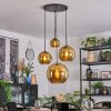 Koyoto Suspension, Boule lumineuse, Suspension grappe Or, 4 lumières