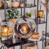 Ripoll Suspension, Boule lumineuse, Suspension Ambre, Fumé, 6 lumières