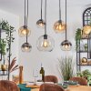 Koyoto Suspension, Boule lumineuse, Suspension Ambre, Clair, Fumé, 6 lumières