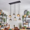 Koyoto Suspension, Boule lumineuse, Suspension Ambre, Clair, Fumé, 6 lumières