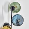 Koyoto Boule lumineuse, Applique murale Bleu, Or, Vert, 3 lumières