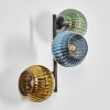 Koyoto Boule lumineuse, Applique murale Bleu, Or, Vert, 3 lumières