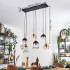 Koyoto Suspension, Boule lumineuse, Suspension Ambre, Clair, Fumé, 6 lumières