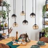 Koyoto Suspension, Boule lumineuse, Suspension Ambre, Clair, Fumé, 6 lumières
