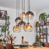 Koyoto Suspension, Boule lumineuse, Suspension Ambre, Clair, Fumé, 6 lumières
