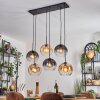 Koyoto Suspension, Boule lumineuse, Suspension Ambre, Clair, Fumé, 6 lumières