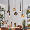 Koyoto Suspension, Boule lumineuse, Suspension Ambre, Clair, Fumé, 6 lumières