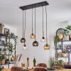 Koyoto Suspension, Boule lumineuse, Suspension Ambre, Clair, Fumé, 6 lumières