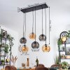 Koyoto Suspension, Boule lumineuse, Suspension Ambre, Fumé, 6 lumières