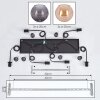 Koyoto Suspension, Boule lumineuse, Suspension Ambre, Fumé, 6 lumières
