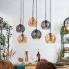 Koyoto Suspension, Boule lumineuse, Suspension Ambre, Fumé, 6 lumières