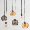 Koyoto Suspension, Boule lumineuse, Suspension Ambre, Clair, Fumé, 6 lumières