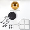 Ripoll Suspension, Boule lumineuse, Suspension grappe Or, 4 lumières