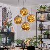 Ripoll Suspension, Boule lumineuse, Suspension grappe Or, 4 lumières