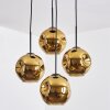 Ripoll Suspension, Boule lumineuse, Suspension grappe Or, 4 lumières