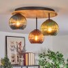 Koyoto Plafonnier, Boule lumineuse Écru, Noir, 3 lumières