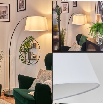 Bassagoda Lampadaire Chrome, Noir, 1 lumière