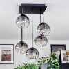 Koyoto Plafonnier, Boule lumineuse Clair, Fumé, 5 lumières