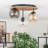 Koyoto Plafonnier, Boule lumineuse Écru, Noir, 3 lumières