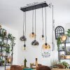 Ripoll Suspension, Boule lumineuse, Suspension Ambre, Clair, Fumé, 6 lumières