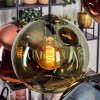 Koyoto Suspension, Boule lumineuse, Suspension Bleu, Vert, Cuivré, 6 lumières