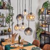Koyoto Suspension, Boule lumineuse, Suspension Ambre, Clair, Fumé, 6 lumières