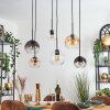 Koyoto Suspension, Boule lumineuse, Suspension Ambre, Clair, Fumé, 6 lumières
