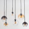 Koyoto Suspension, Boule lumineuse, Suspension Ambre, Clair, Fumé, 6 lumières