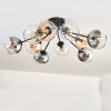 Koyoto Plafonnier, Boule lumineuse 81 cm Ambre, Clair, Fumé, 10 lumières
