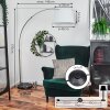 Bassagoda Lampadaire Nickel mat, Noir, 1 lumière